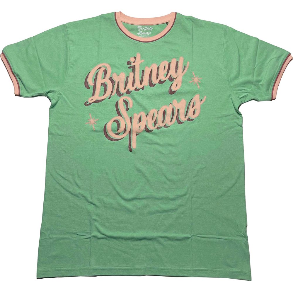Britney Spears - Retro Text Herren TShirt - Grün